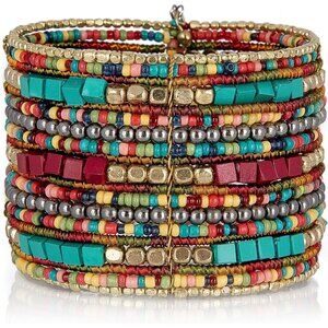 Cuff Bracelets for Women Adjustable Boho Beaded Stackable Trendy Christmas Gifts